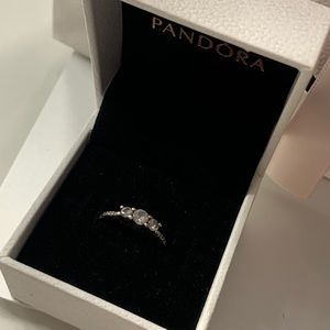 Clear Three-Stone Ring - Pandora Ring